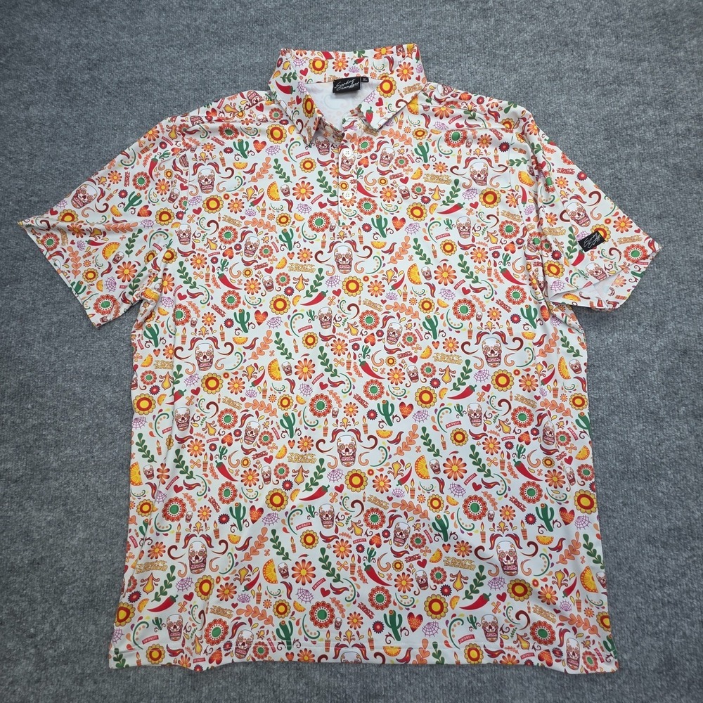 Sunday Swagger Shirt Men's XL AOP Hot Sauce Southwest Cactus Devil